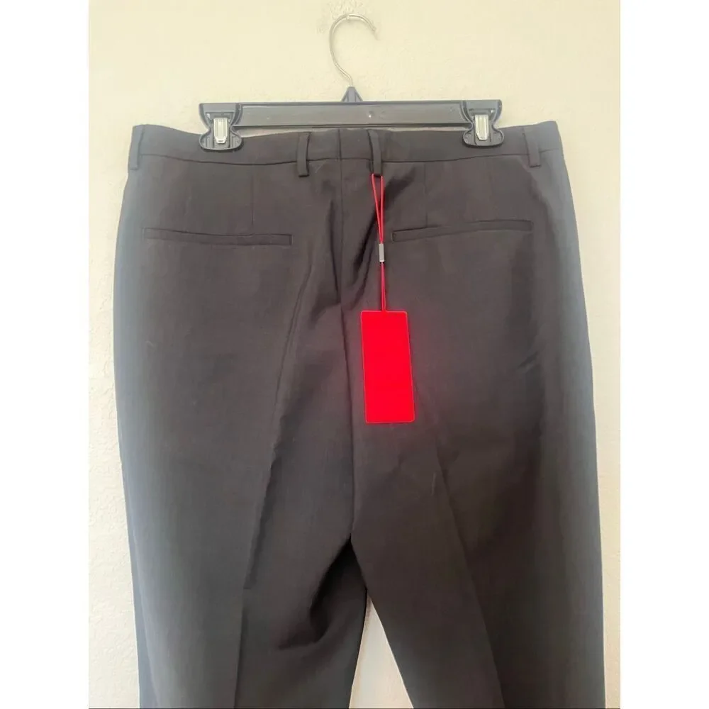Hugo Boss EXTRA-SLIM-FIT TROUSERS IN VIRGIN-WOOL POPLIN New NWT